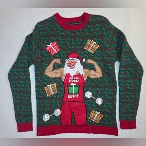 Blizzard Bay Ugly Christmas Sweater Can You Gift Santa Size M Red/Green Knit